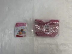 サンリオ　プールバッグ風ミニポーチ　マロンクリーム