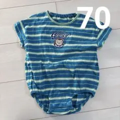 あ*ん様 おさるのジョージ　ロンパース　バースデイ　半袖70 cm