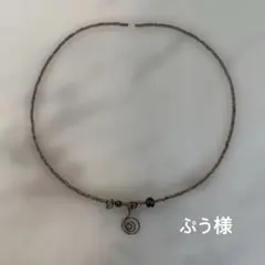 ハンドメイド 渦巻きチャーム ビーズネックレス y2k森ガールウィッシュコア