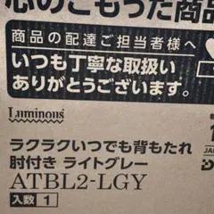 Luminous ラクラクいつでも背もたれ 肘付き ライトグレー ATBL2