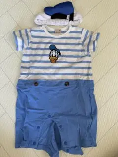 プティマイン　ドナルドロンパース　カチューシャ付き