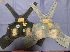 犬服　 Sサイズ　オーバーオール2色（2種類）　2着まとめて