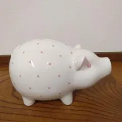 【か094】ティファニー　TIFFANY　貯金箱　　 豚　ピギーバンク　ドット 2026年最新】ティファニ- ブタ 貯金箱の人気アイテム - メルカリ
