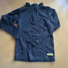 トップス 140 黒 スキー スノボ ハーフジップ アンダーウエア