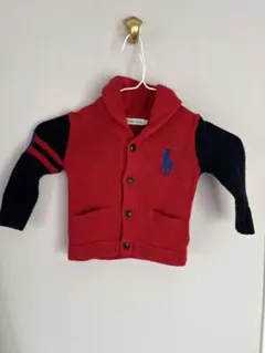 ラルフローレン 赤 ニットセーター 12M/80