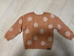 breeze トレーナー　120オレンジ 水玉