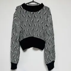 グレイル ニット ブラック ホワイト