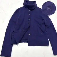 希少　バーバリー　カシミヤニットアンサンブル　カーディガン　タートルネック　半袖