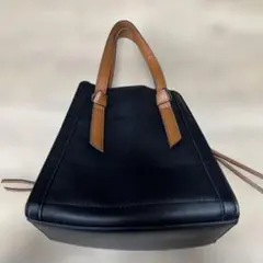 GLOBAL WORK ハンドバッグ ブラック×ブラウンのサムネイル