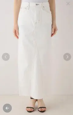 【美品】Spick and Span ホワイトデニム　マキシスカート