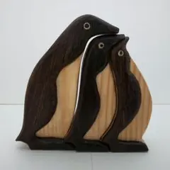 ペンギン型木製オブジェセット