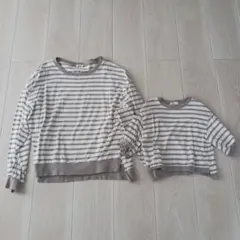 【親子リンクコーデ】ペアマノン 親子 お揃い 男女可能 七分丈 綿100％ 春服のサムネイル