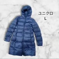 【美品】 ユニクロ ウルトラライトダウンフーデットコート L H 29