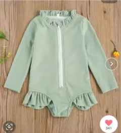 GW値下げ✨ロングスリープジップアップスイムウェア／水着　女の子　130センチ