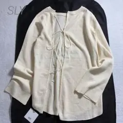 新品✨/スライ/バックレースアップトップス/長袖/ワッフル/カジュアル/Fのサムネイル