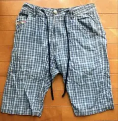 【廃番】ディーゼル ショートパンツ ハーフパンツチェック柄　綿100%のサムネイル