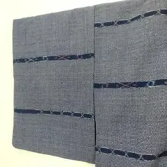 【美品】着物 紬 絣 ウール 単衣 身丈146 裄63 紺 ネイビー