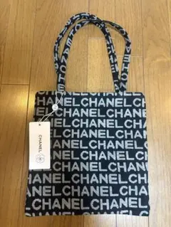 CHANELノベルティロゴキャンバストートバック