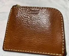 値下げ❗️ＨＥＲＺ　Ｌ型ファスナー財布　希少生成りカラー　味があります。(^_^)のサムネイル