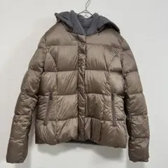 Kmix ブラウン ダウンジャケット リバーシブル　フード付き