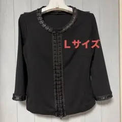 Ｌサイズ　ETERNAL&B ノーカラージャケット ブラック