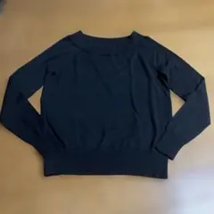 UNIQLO ユニクロ ウールボートネックセーター Mサイズ ブラック 薄生地