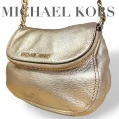 マイケルコース 　ショルダーバッグ　斜め掛け　ゴールド　ロゴ　チェーン♯2178