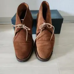 ⑥CROCKETT&JONES ブラウン スエード チャッカブーツ 中古