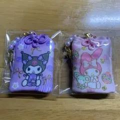 サンリオ　お守り風根付け　メロクロ