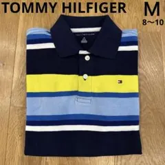 TOMMY HILFIGER ボーダー ポロシャツ M (8-10)