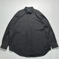 90s〜 ラルフローレン BDシャツ 黒グレー ピンチェック XL 8051B
