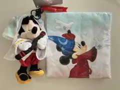 京都ポルタ限定　ぬいぐるみキーチェーン　牛若丸ミッキー　オリジナルトートバッグ