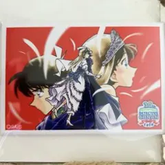名探偵コナン 連載30周年記念カフェ スクエア缶バッジB 工藤新一 毛利蘭