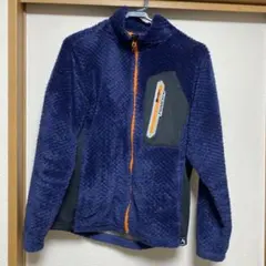 キムタク着用☆ワークマンフリースジャケット ネイビー オレンジアクセント