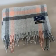 BUYER カシミヤ100% マフラー チェック柄