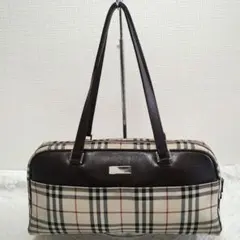 BURBERRY バーバリー プレート ミニボストンバッグ ノバチェック