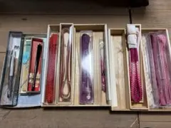 ピンク系 帯締め 扇子セット