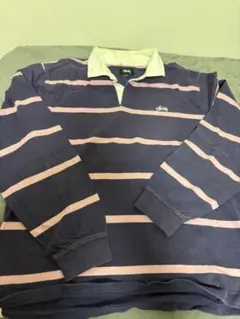 Stussy ストライプ ポロシャツ XL