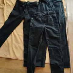 ブラックスキニージーンズ3本セット ユニクロサイズ 24 26. 27