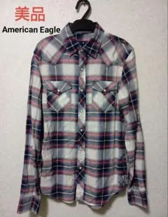 美品　American Eagle フランネルシャツ XS チェック　綿100%