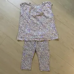 UNIQLO 花柄トップスとレギンスセット 100