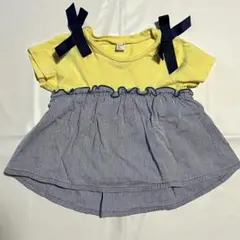 apres les cours アプレレクール 半袖Tシャツチュニック 80黄色のサムネイル