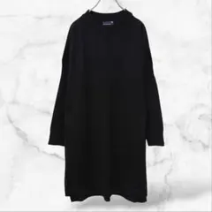 【セブンデイズサンデイ】長袖ニットワンピース 黒 シンプル無地(F)秋冬 美品
