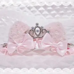 ぬい服 ヘッドドレス 10〜11cm 猫耳 ピンク 姫系 【D50】