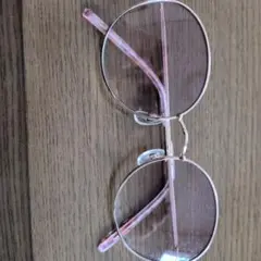 OWNDAYS ラウンドサングラス ゴールド ピンク