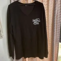 お早めにAZUL BY MOUSSY Vネック長袖カットソー ブラックサイズXLのサムネイル