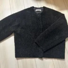 COCODEAL ラメフェザーダブルフェイスショートガウン