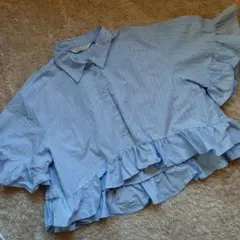 GU rokh 半袖フリルシャツ3XL