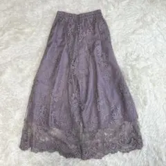 完売品✨アメリヴィンテージ ワイドパンツ 総レース パープル