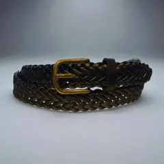 ウエスタンベルト スタッズ 編み込み 黒 y2k 古着 メッシュ wb95-2